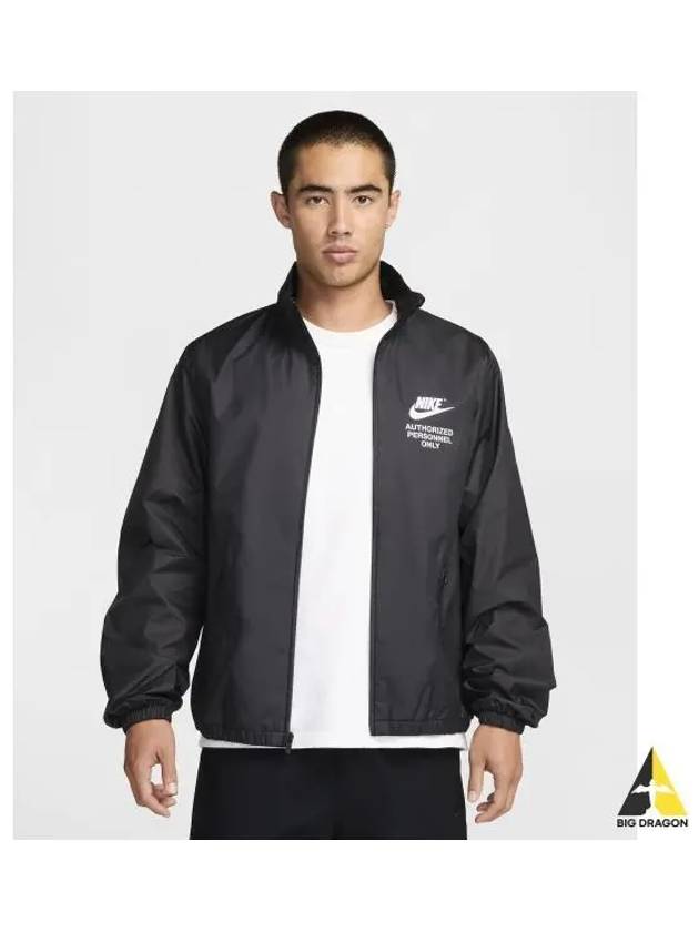 Full zip woven jacket black HJ8117 010 - NIKE - BALAAN 2