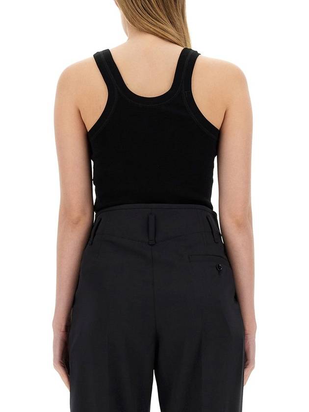 Ribbed Cotton Sleeveless Black - LEMAIRE - BALAAN 6