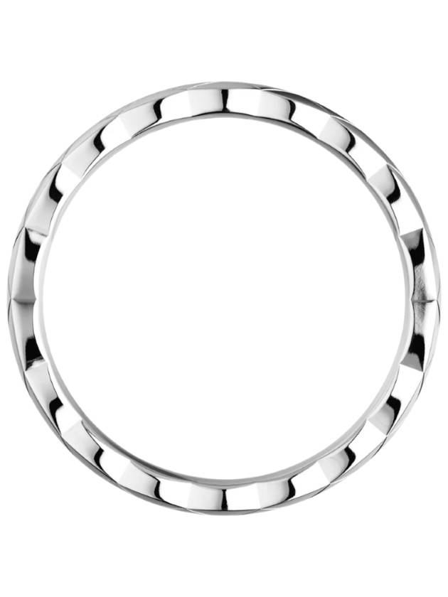 Coco Crush Quilted Ring White Gold - CHANEL - BALAAN 4