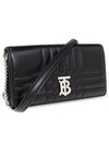 Women's Detachable Strap Quilted Leather Lola Cross Bag Black Palladium - BURBERRY - BALAAN 3