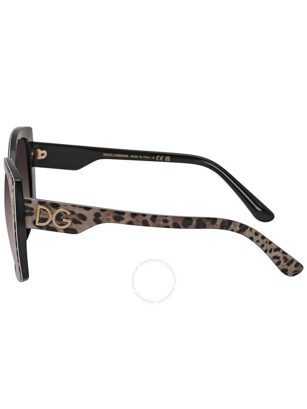 Dolce And Gabbana Brown Gradient Dark Brown Square Ladies Sunglasses DG4385F 316313 58 - DOLCE&GABBANA - BALAAN 3