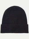 Logo Patch Wool Beanie Navy - MONCLER - BALAAN 4