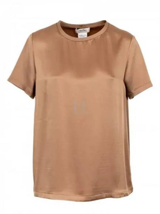 Rebecca Acetate Short Sleeve T-Shirt Brown - MAX MARA - BALAAN 2