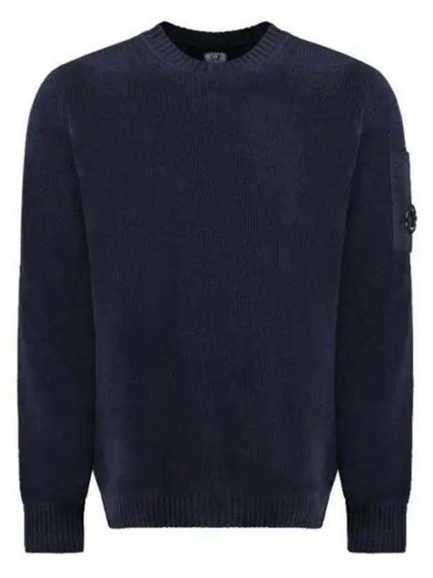 Chenille Cotton Knit Top Navy - CP COMPANY - BALAAN 2