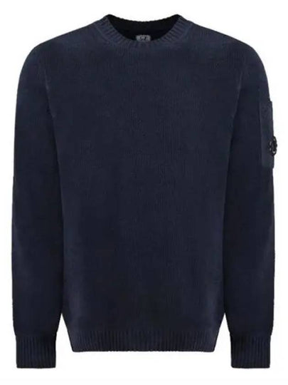 Chenille Cotton Knit Top Navy - CP COMPANY - BALAAN 2