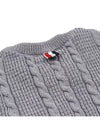 RWB Cable Wool Knit Top Grey - THOM BROWNE - BALAAN 7