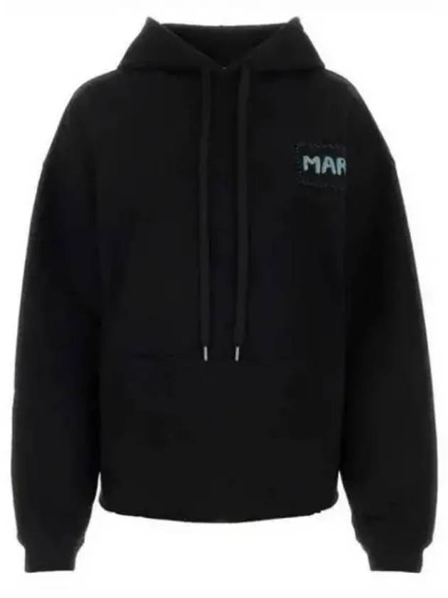 Logo Print Hooded Top Black - MARNI - BALAAN 2