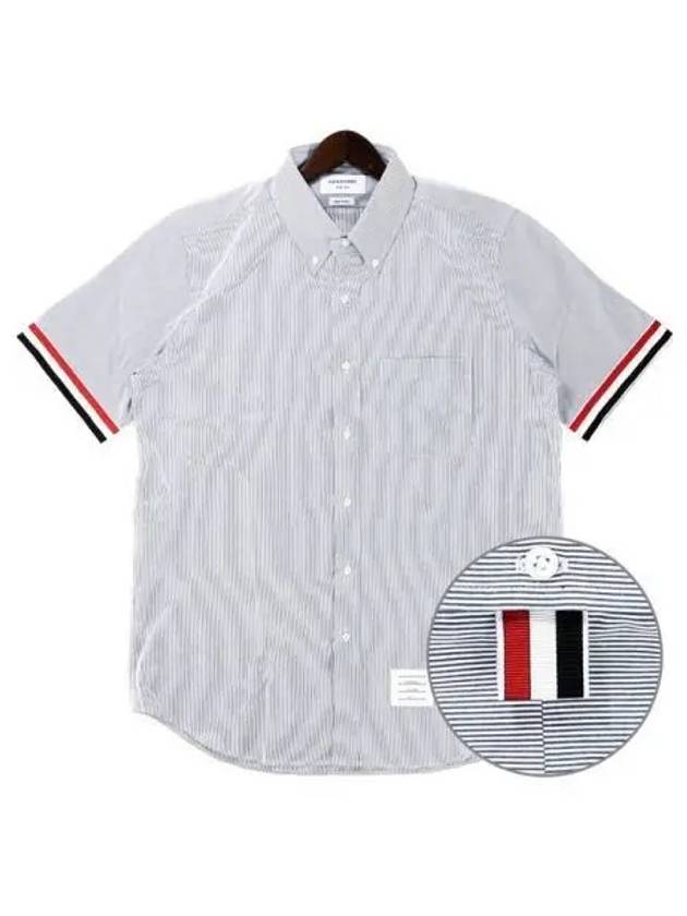 Men s arm banding short sleeve shirt 270648 - THOM BROWNE - BALAAN 1