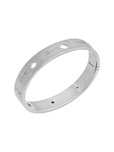 Logo Cut-Out Cuff Bracelet Silver - MAISON MARGIELA - BALAAN 1