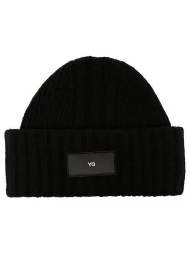 Logo Knit Beanie Black - Y-3 - BALAAN 2