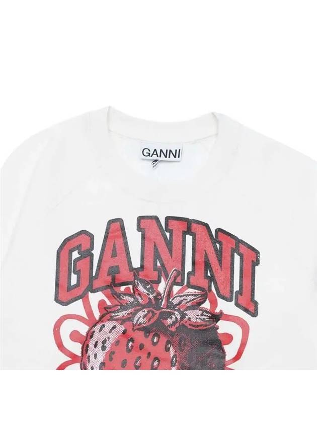 Isoli Raglan Strawberry Sweatshirt Vanilla Ice - GANNI - BALAAN 4