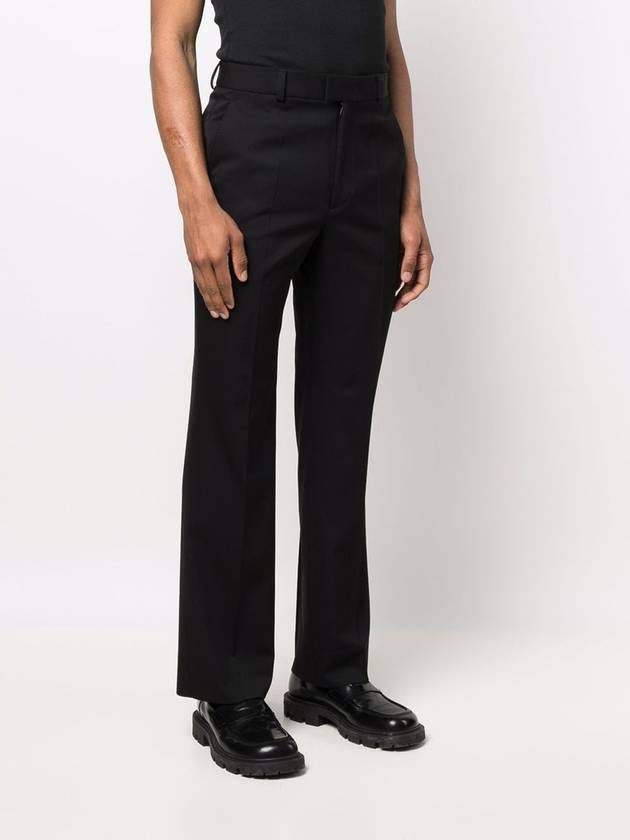 Men's Stretch Wool Blend Straight Pants Black - VALENTINO - BALAAN 10