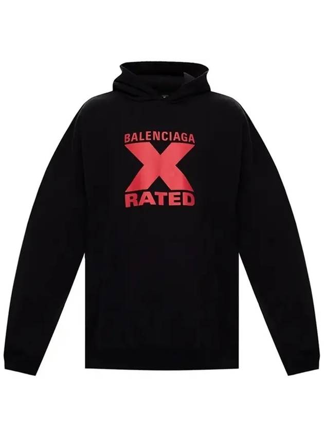 Logo Print Hoodie Black - BALENCIAGA - BALAAN 1