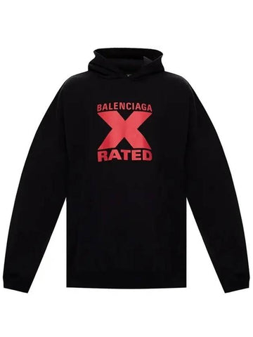 Logo Print Hoodie Black - BALENCIAGA - BALAAN 1