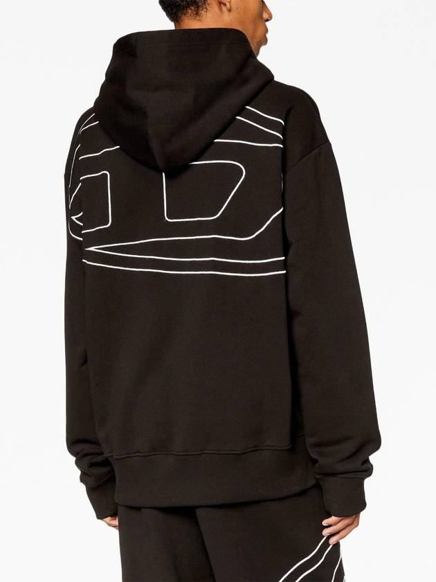 S Macs Megoval D Hoodie Black - DIESEL - BALAAN 5