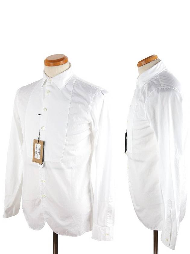 slim fit long sleeve shirt white - DSQUARED2 - BALAAN.