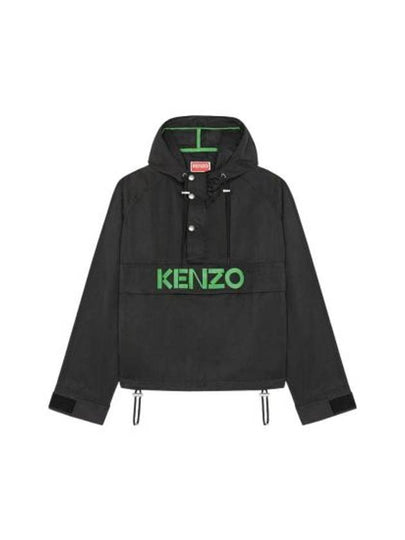 Logo print Casual Anorak Black - KENZO - BALAAN 2