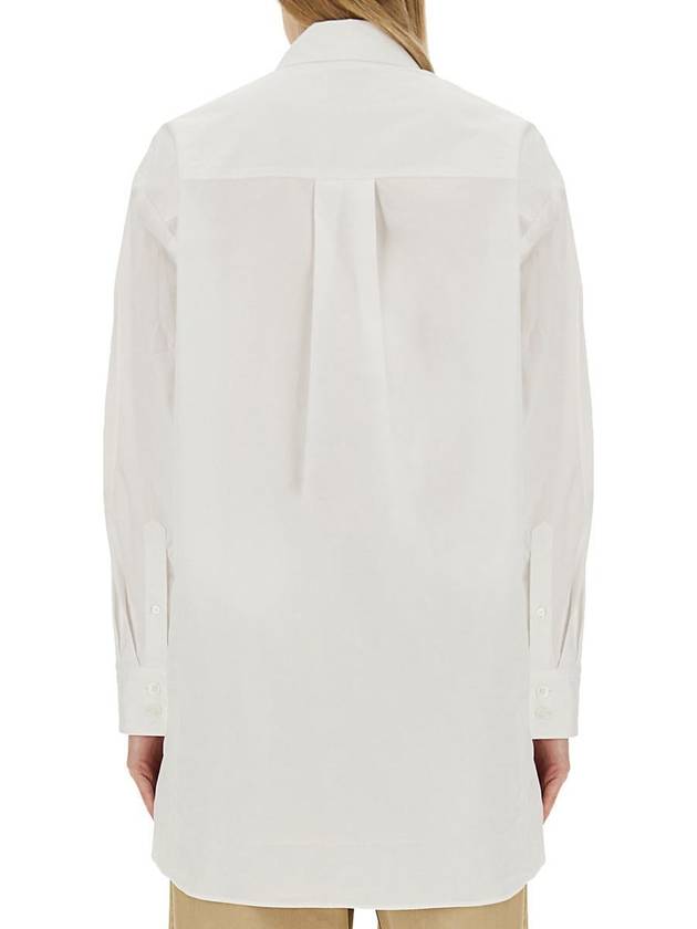 Cylvany Maxi Long Sleeve Shirt White - ISABEL MARANT - BALAAN 4