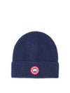 Logo Arctic Disc Rib Beanie Navy Heather - CANADA GOOSE - BALAAN 2