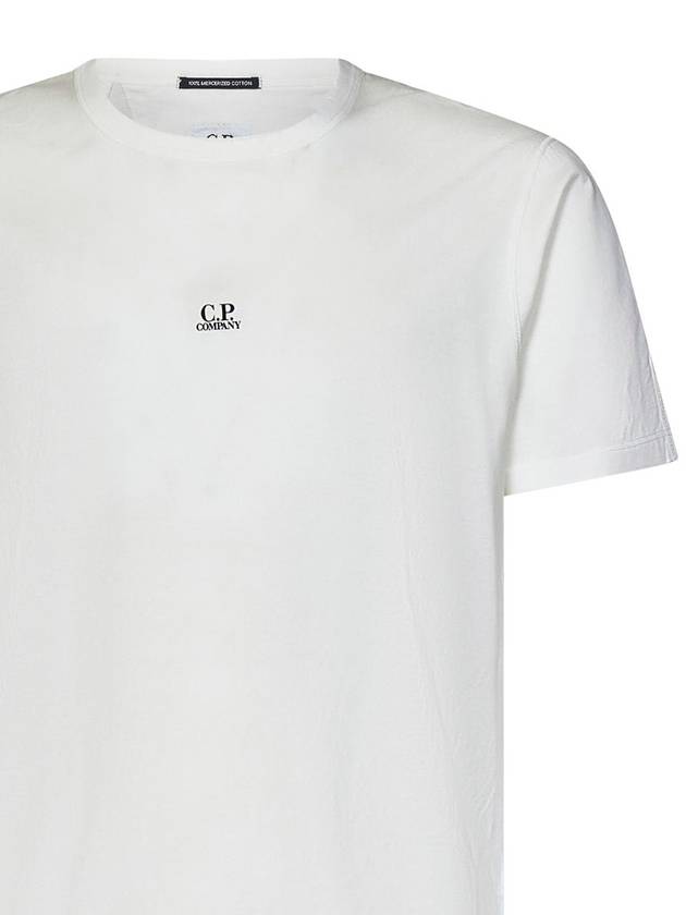 70/2 Mercerized Jersey Logo Short Sleeve T-Shirt White - CP COMPANY - BALAAN 4