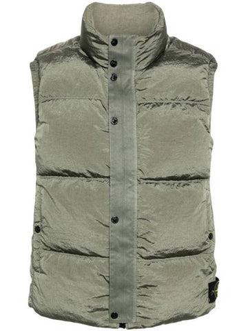 High Neck Padded Vest Green - STONE ISLAND - BALAAN 1