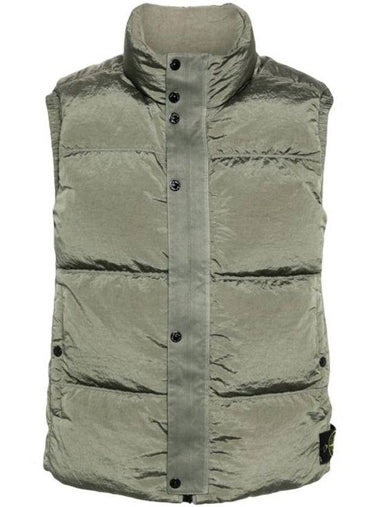 High Neck Padded Vest Green - STONE ISLAND - BALAAN 1