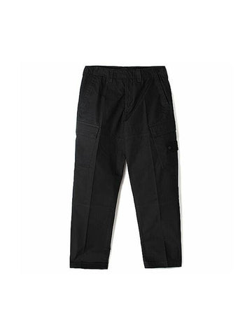 Ghost Piece O Ventile Cargo Straight Pants Black - STONE ISLAND - BALAAN 1