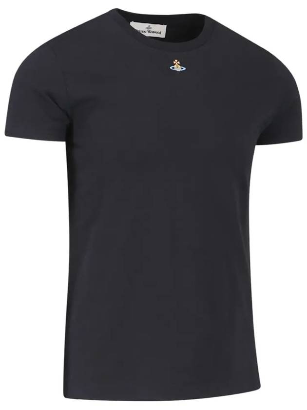 Embroided ORB Peru Short Sleeve T-Shirt Black - VIVIENNE WESTWOOD - BALAAN 5