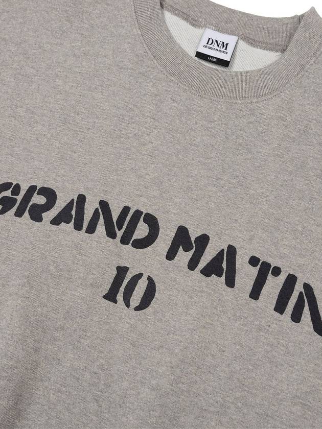 V Heavy Sweat Matin Sweatshirt Melange Grey - DE GRAND MATIN - BALAAN 5