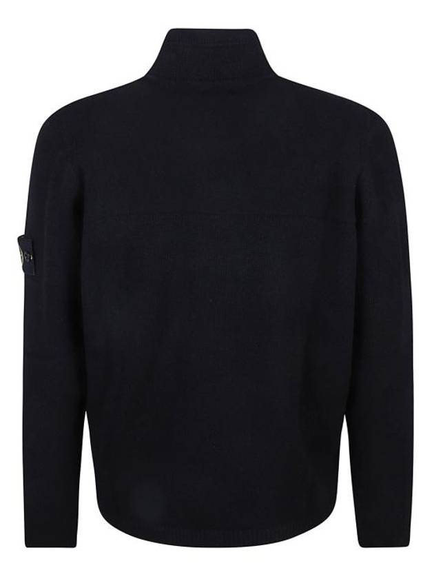 Wappen Patch Lambswool Half-Zip Knit Top Black - STONE ISLAND - BALAAN 3