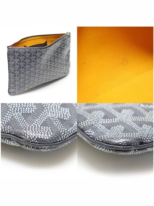 Goyard APMSENAT2 MM Gray Special Color Goyardin Canvas Senna Clutch - GOYARD - BALAAN 6