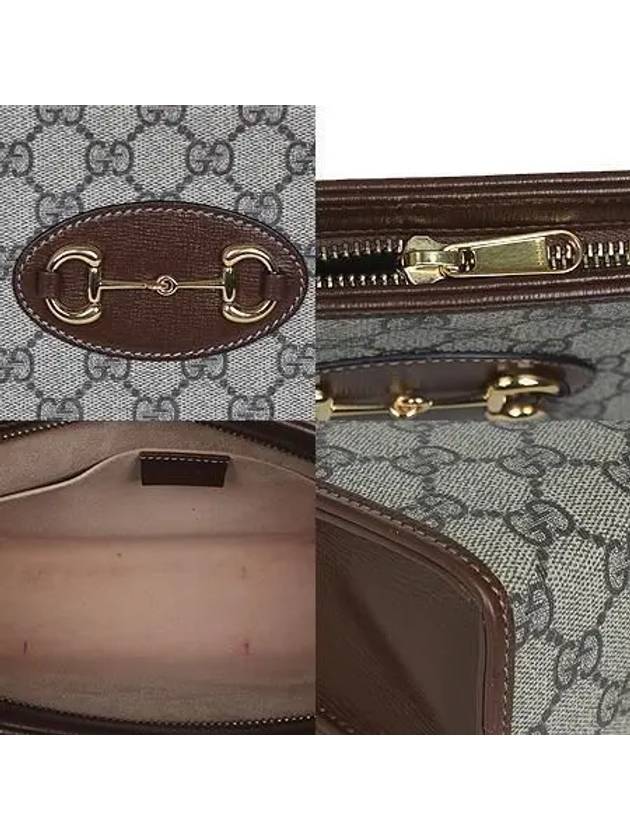 621890 GG Gold Horsebit 1955 Supreme Canvas Clutch Bag - GUCCI - BALAAN 5