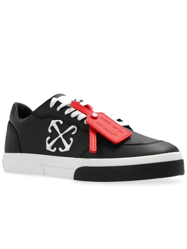 vulcanized contrast tag leather sneakers OMIA293S24LEA0011001 - OFF WHITE - BALAAN 5