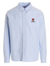 Boke Flower Crest Long Sleeve Shirt Sky Blue - KENZO - BALAAN 2