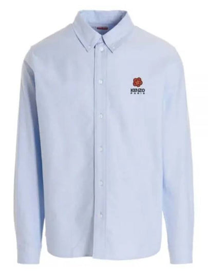 Boke Flower Crest Long Sleeve Shirt Sky Blue - KENZO - BALAAN 2