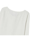 Snap decoration slim ribbed tee Ivory - THE GREEN LAB - BALAAN 4