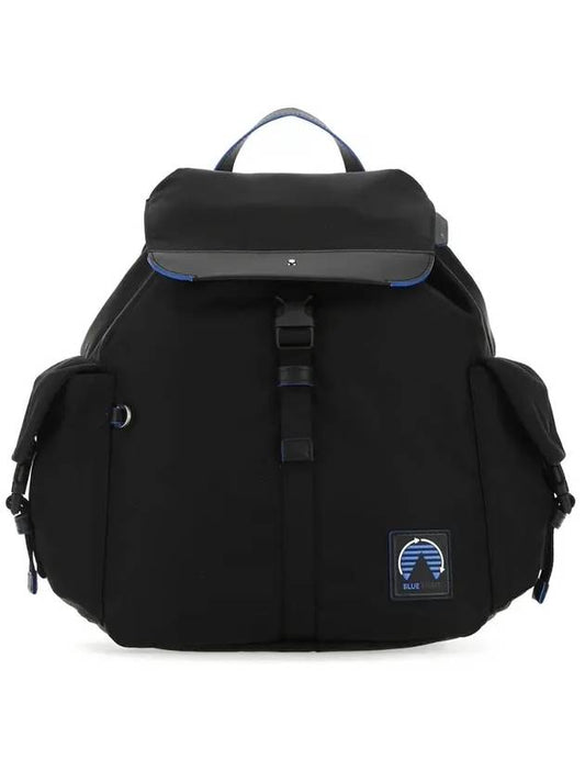 Blue Spirit Nylon Leather Backpack - MONTBLANC - BALAAN.