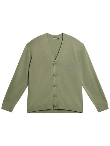 Men s Lucas Golf Knit Cardigan Oil Green GMKW09634 M311 - J.LINDEBERG - BALAAN 1