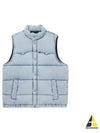 Western Super Puffer Down Vest Light Blue - LEVI'S - BALAAN 2