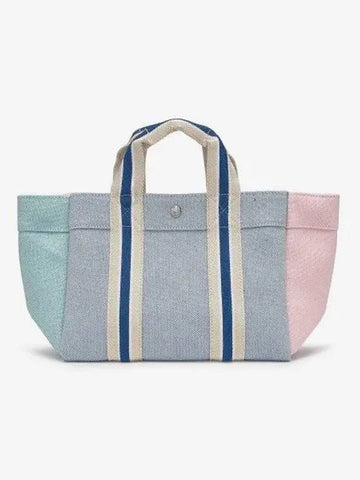 Small Parkour Oxford Tote Bag Turquoise Blue Light Rose PARCOURSSOXFTUBLLR - RUE DE VERNEUIL - BALAAN 1