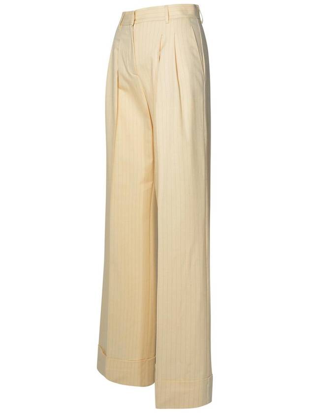 The Andamane 'Nathalie' Ivory Wool Blend Trousers - ANDAMANE - BALAAN 2