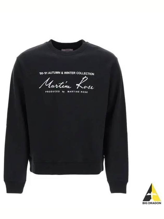 CMRSS27601FL BLACK logo print sweatshirt - MARTINE ROSE - BALAAN 1