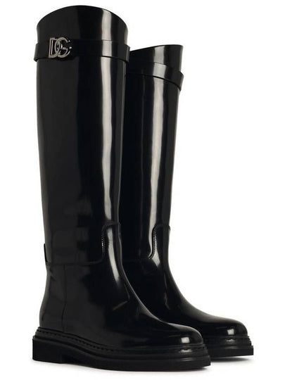 Dolce & Gabbana Black Shiny Leather Boots - DOLCE&GABBANA - BALAAN 2