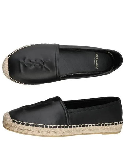 Leather Espadrilles Black - SAINT LAURENT - BALAAN 2