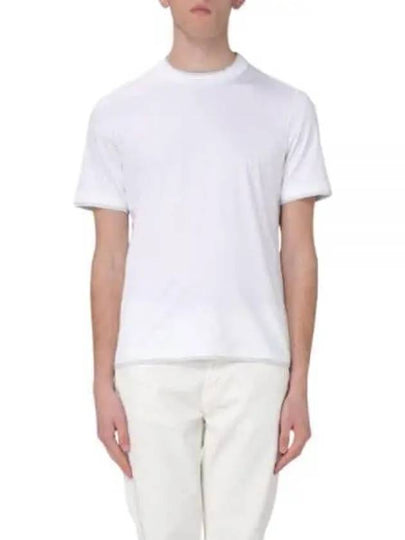 Men's Layered Effect Short Sleeve T-Shirt White - BRUNELLO CUCINELLI - BALAAN 2