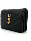 Monogram gold flap card wallet 530841 - SAINT LAURENT - BALAAN 3