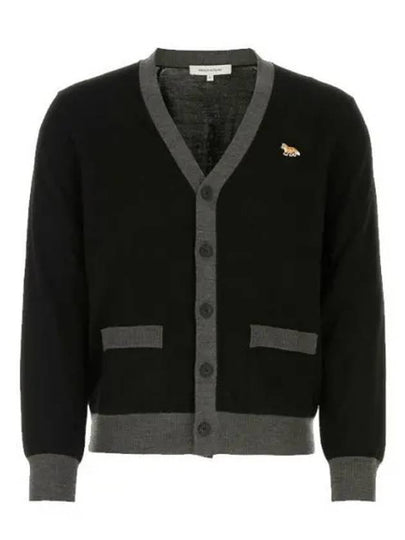 Baby Fox Patch Regular Cardigan Black - MAISON KITSUNE - BALAAN 2