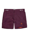 ORB Embroidered Logo Swim Shorts Burgundy - VIVIENNE WESTWOOD - BALAAN 10