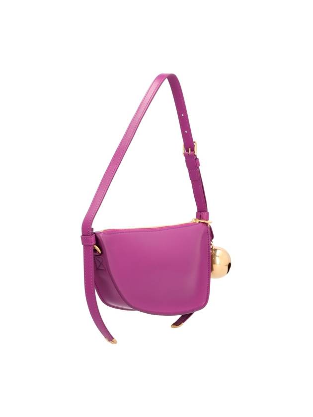 embossed logo bell-embellished mini shield leather sling shoulder bag purple - BURBERRY - BALAAN 3