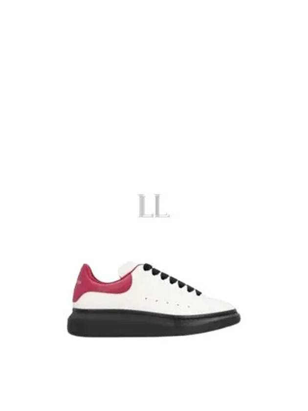 Oversized Leather Low Top Sneakers White Black Red - ALEXANDER MCQUEEN - BALAAN 2